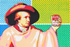 2025-16 Goethe IMG_5988 Goethe trifft Warhol - Acryl auf Leinwand 70x50cm, 2025