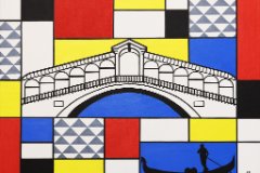 Ponte di Rialto, 70x50cm Ponte di Rialto "Typ Mondrian" - Acryl auf Leinwand 70x50cm, 2023